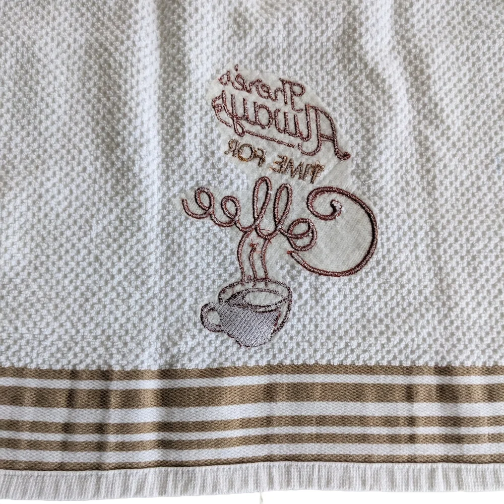Set of 2 Coffee Theme Tea Towels